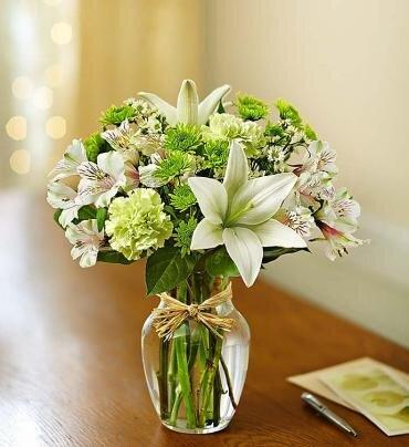 Serene Green Spring Bouquet
