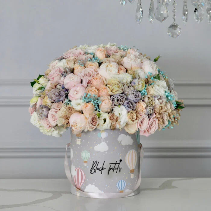 Pretty Petals in Up Up & Away Box