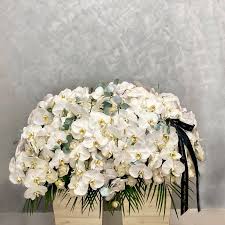 Orchid Heaven Casket Cover BP Sympathy