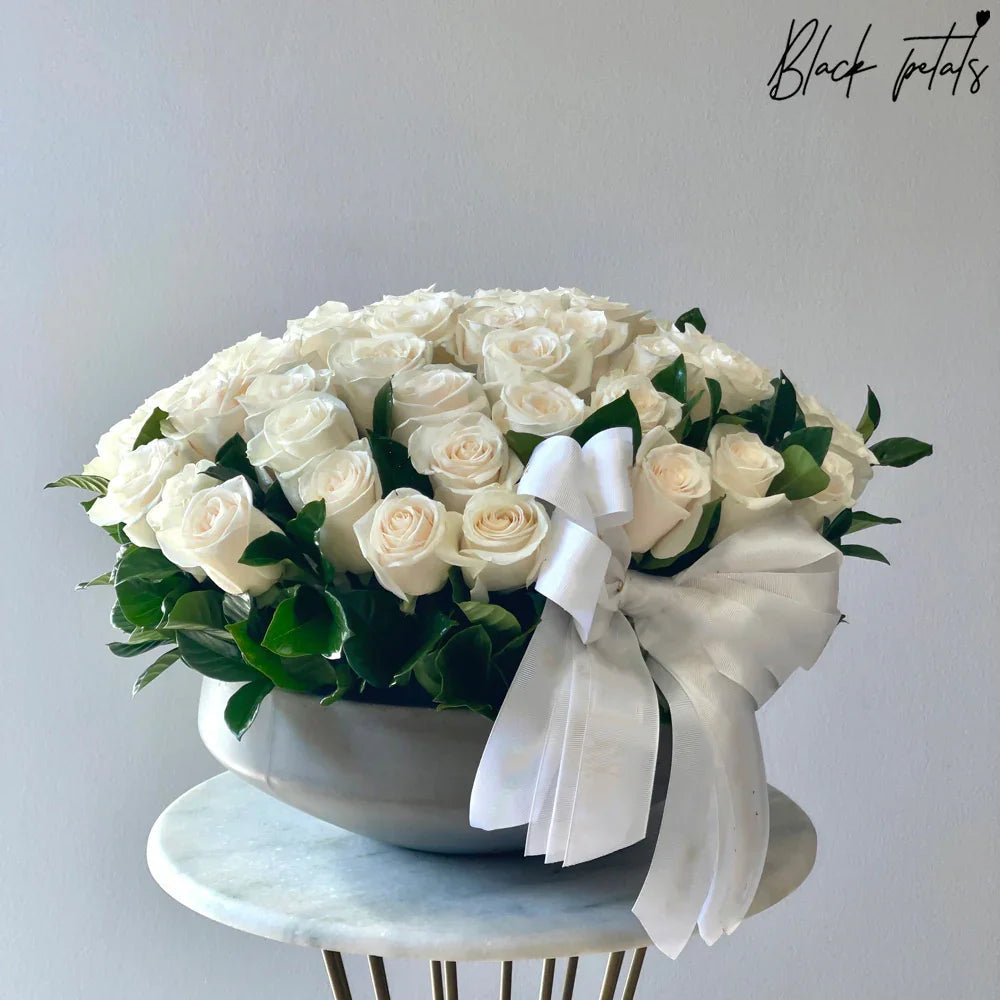 Roses In A Ceramic Vase