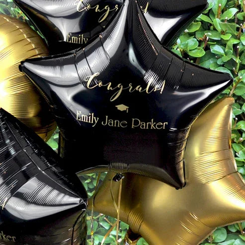 Personalized Mylar Star Shape Graduation Balloons